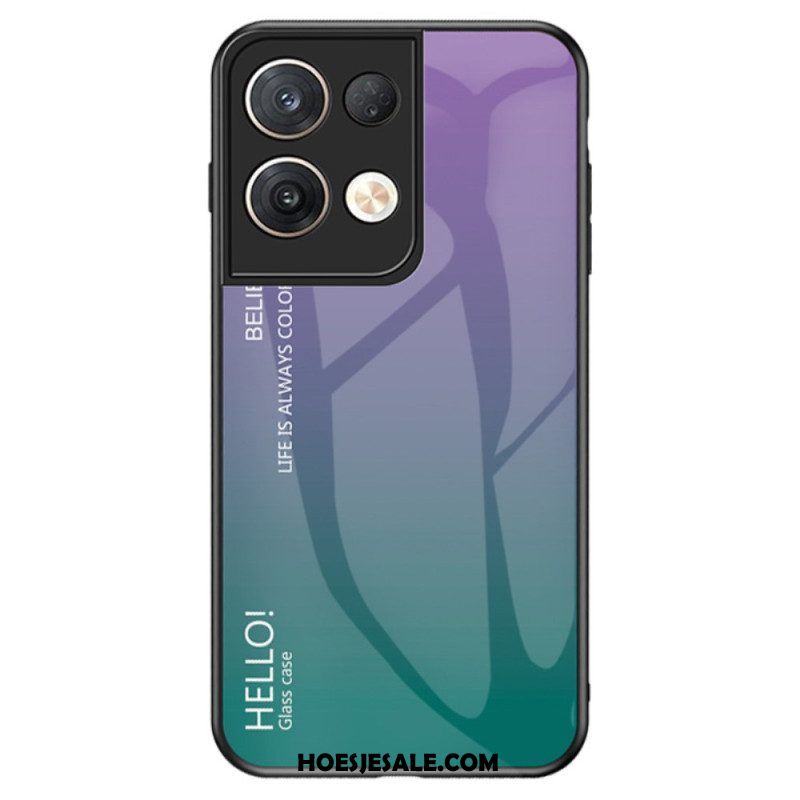 Telefoonhoesje voor Oppo Reno 8 Pro Gehard Glas Hallo