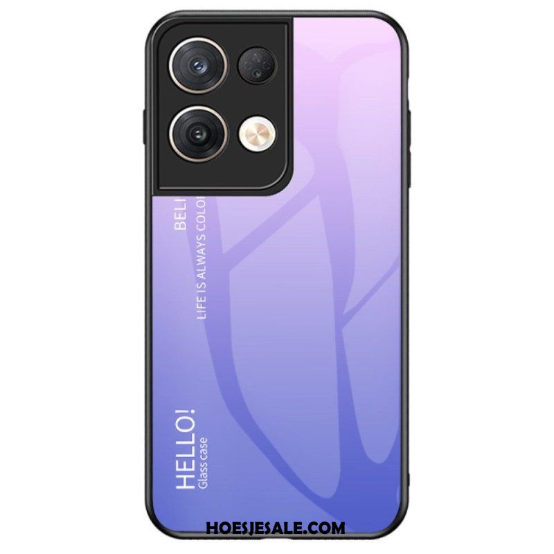 Telefoonhoesje voor Oppo Reno 8 Pro Gehard Glas Hallo