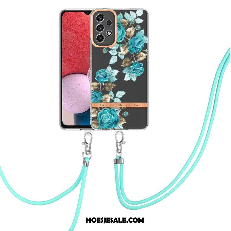 Telefoonhoesje voor Samsung Galaxy A13 Met Koord Mandala Zon Met Lanyard