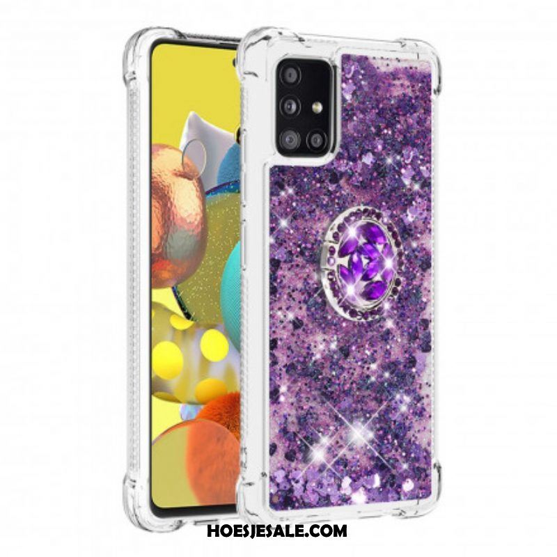 Telefoonhoesje voor Samsung Galaxy A51 5G Pailletten Met Ringsteun