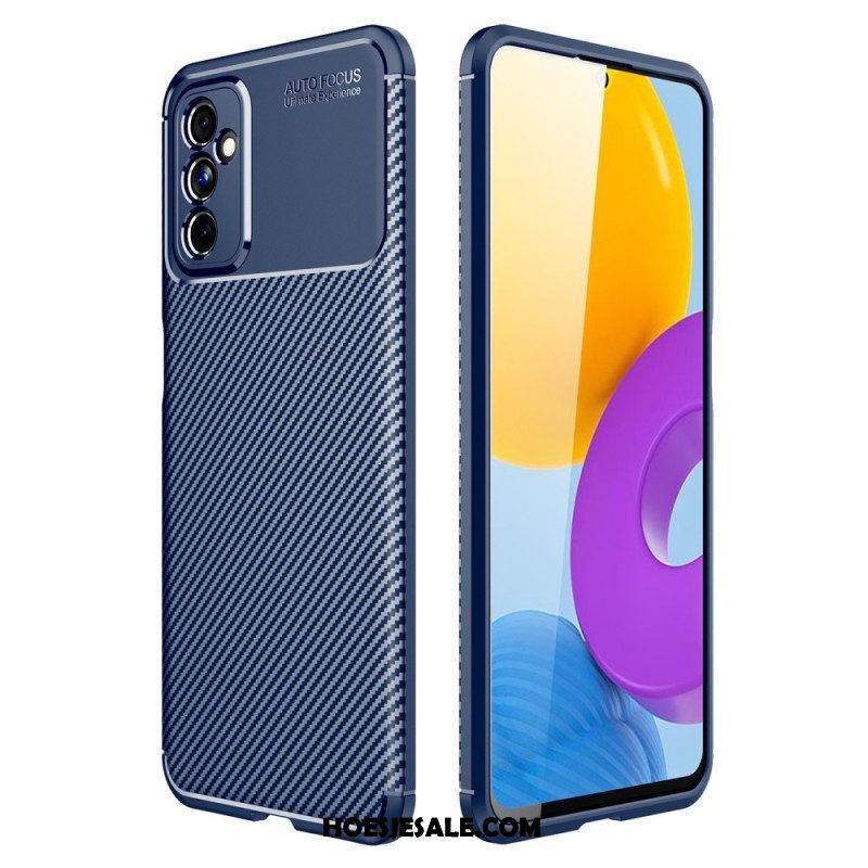 Telefoonhoesje voor Samsung Galaxy M52 5G Flexibele Koolstofvezeltextuur