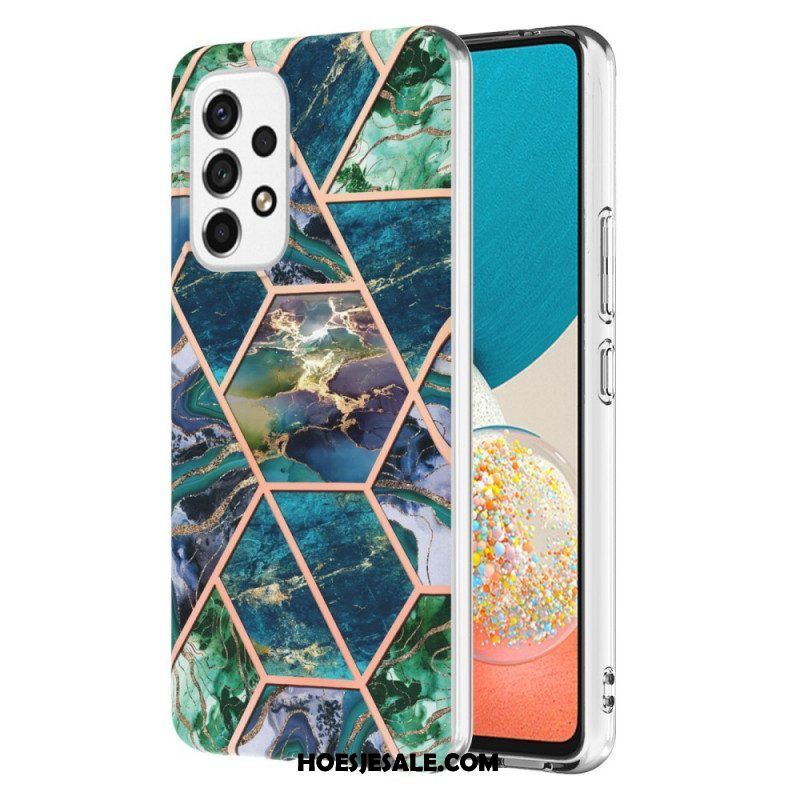 Telefoonhoesje voor Samsung Galaxy M53 5G Flitsend Geometrisch Marmer