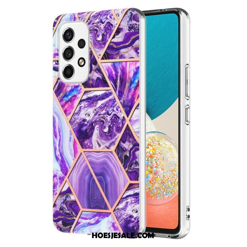 Telefoonhoesje voor Samsung Galaxy M53 5G Flitsend Geometrisch Marmer