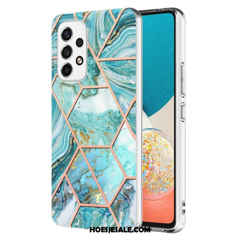 Telefoonhoesje voor Samsung Galaxy M53 5G Flitsend Geometrisch Marmer