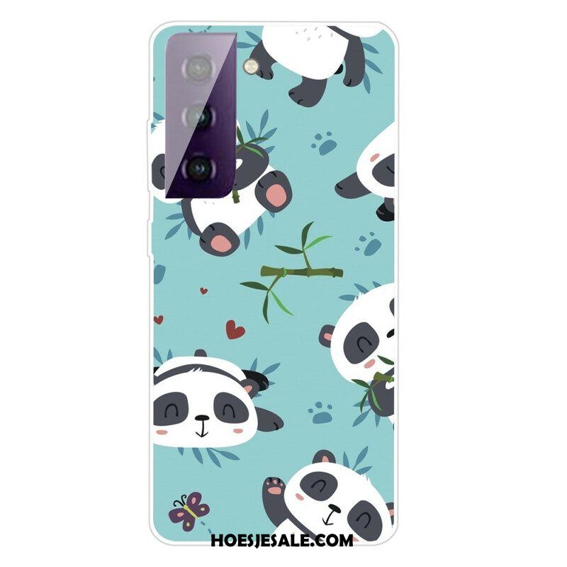 Telefoonhoesje voor Samsung Galaxy S21 FE Stelletje Panda's