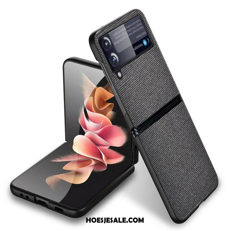Telefoonhoesje voor Samsung Galaxy Z Flip 3 5G Folio-hoesje Stoffen Textuur