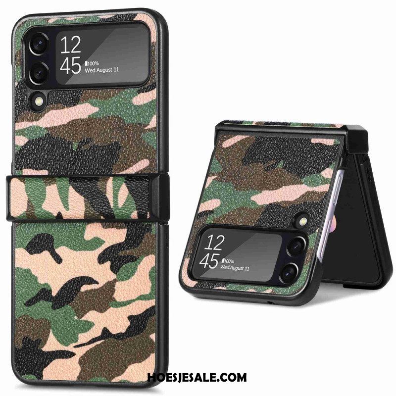 Telefoonhoesje voor Samsung Galaxy Z Flip 4 Folio-hoesje Militaire Camouflage