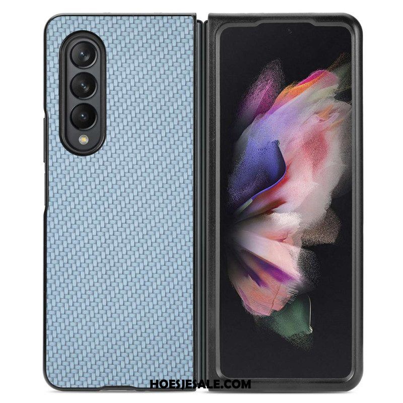 Telefoonhoesje voor Samsung Galaxy Z Fold 4 Koolstofvezel Met Geweven Effect