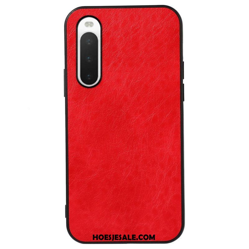Telefoonhoesje voor Sony Xperia 10 IV Leer-effect