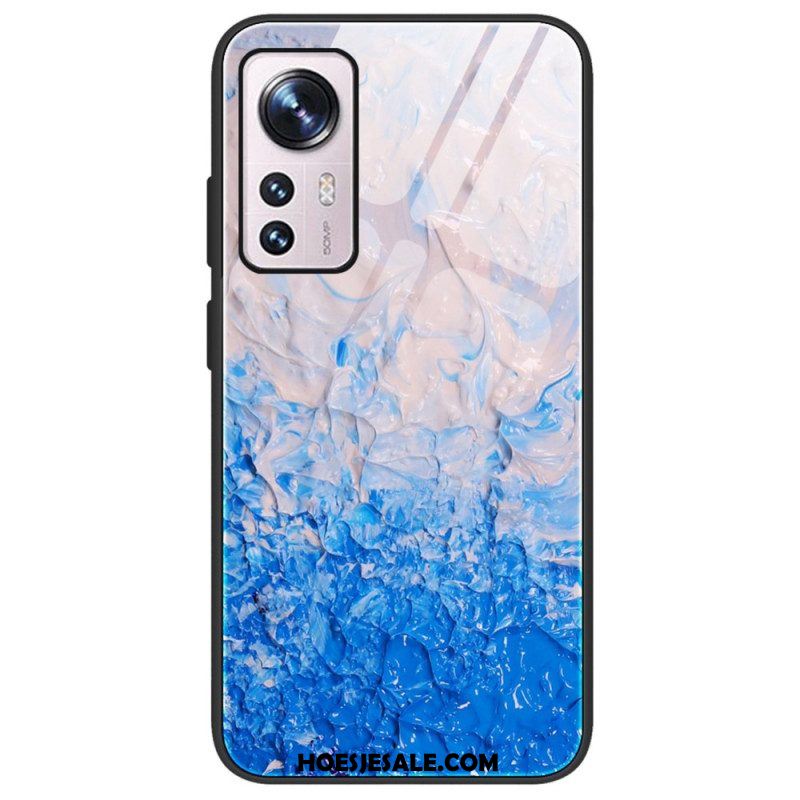 Telefoonhoesje voor Xiaomi 12 / 12X Marmeren Kleuren Gehard Glas