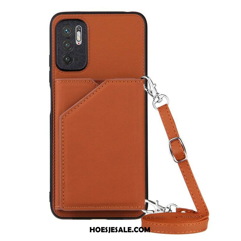 Telefoonhoesje voor Xiaomi Redmi Note 10 5G Schouderband Kaarthouder