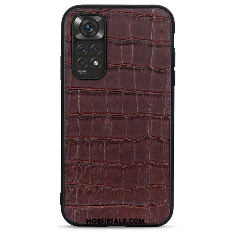 Telefoonhoesje voor Xiaomi Redmi Note 11 / 11S Krokodillenhuid-effect