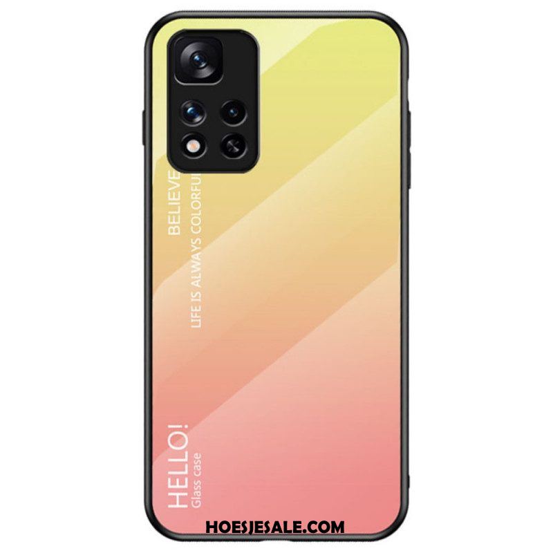 Telefoonhoesje voor Xiaomi Redmi Note 11 Pro Plus 5G Gehard Glas Hallo