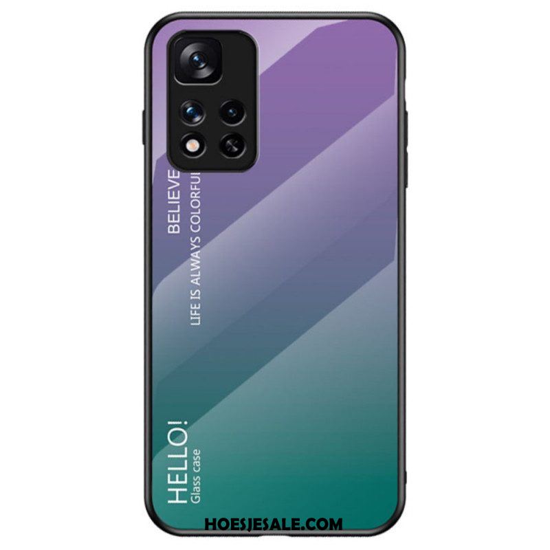 Telefoonhoesje voor Xiaomi Redmi Note 11 Pro Plus 5G Gehard Glas Hallo