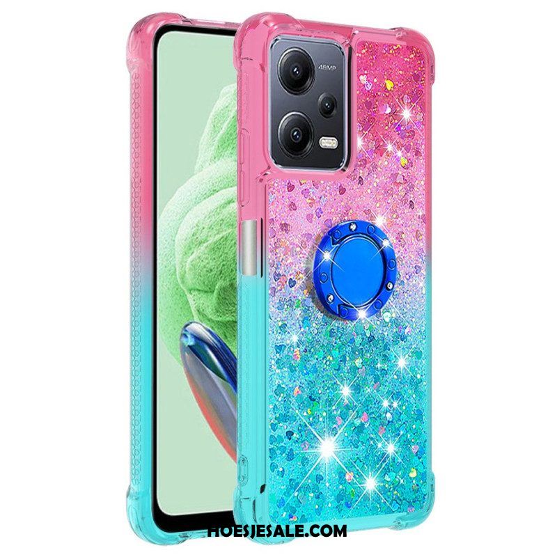 Telefoonhoesje voor Xiaomi Redmi Note 12 5G Glitter Ringbeugel