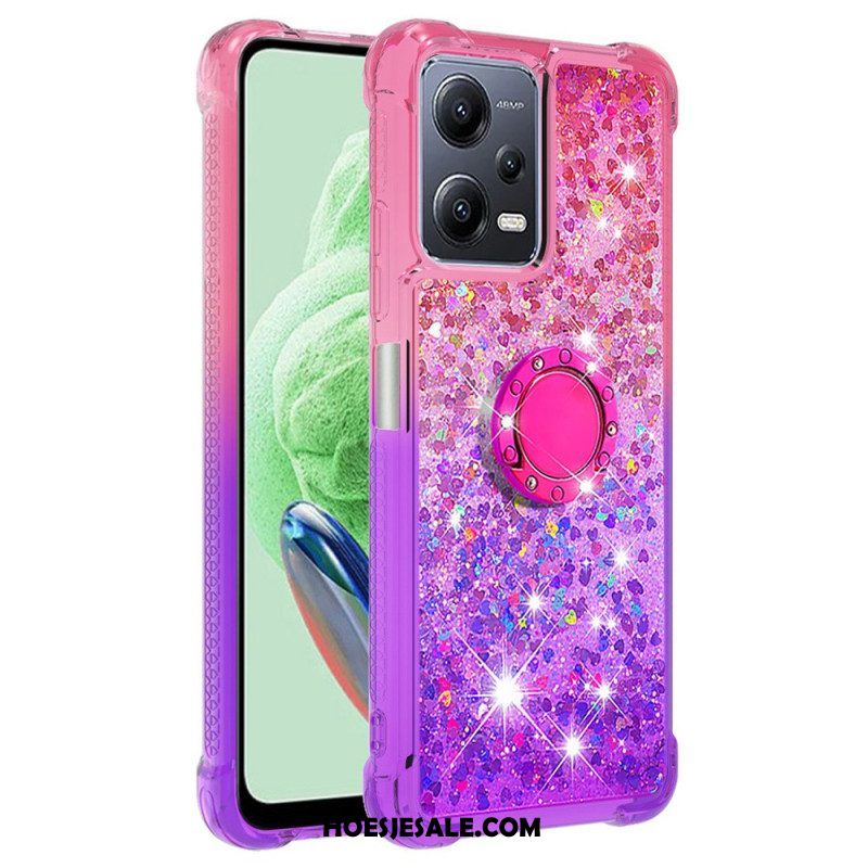 Telefoonhoesje voor Xiaomi Redmi Note 12 5G Glitter Ringbeugel