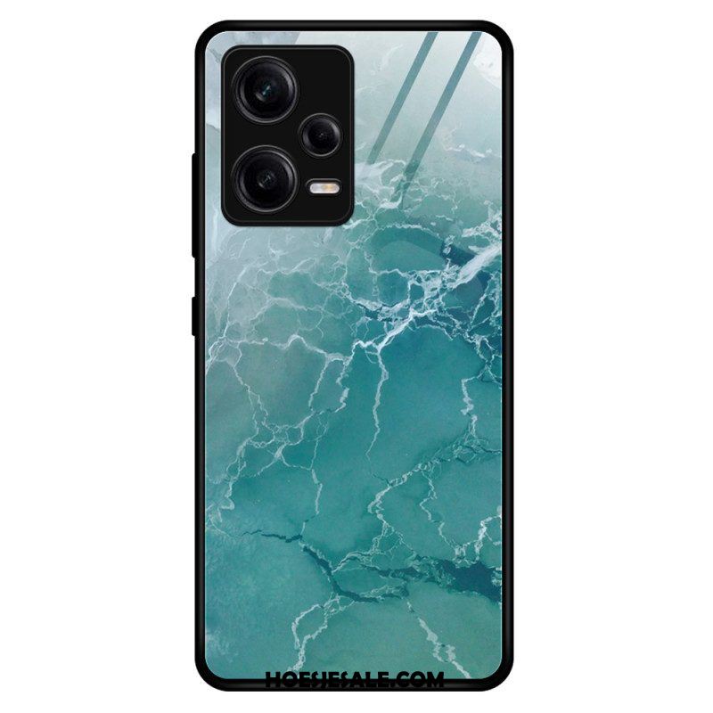 Telefoonhoesje voor Xiaomi Redmi Note 12 Pro Marmeren Kleuren Gehard Glas