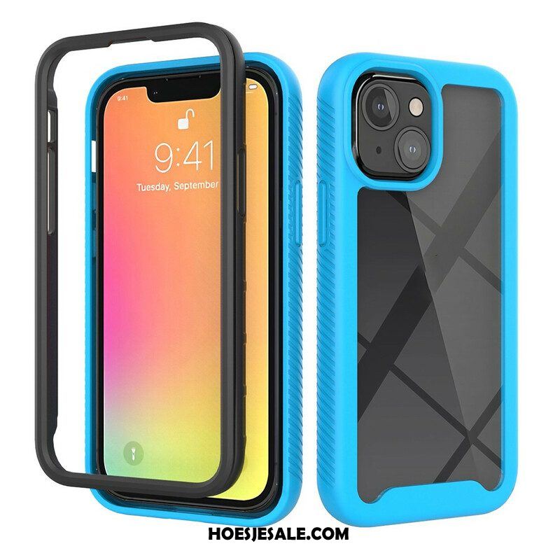 Telefoonhoesje voor iPhone 13 Mini Hybride Ontwerp Siliconen Randen