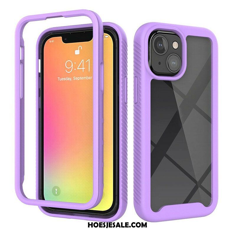 Telefoonhoesje voor iPhone 13 Mini Hybride Ontwerp Siliconen Randen