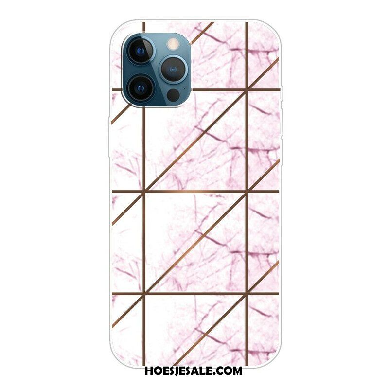 Telefoonhoesje voor iPhone 13 Pro Variabel Geometrisch Marmer