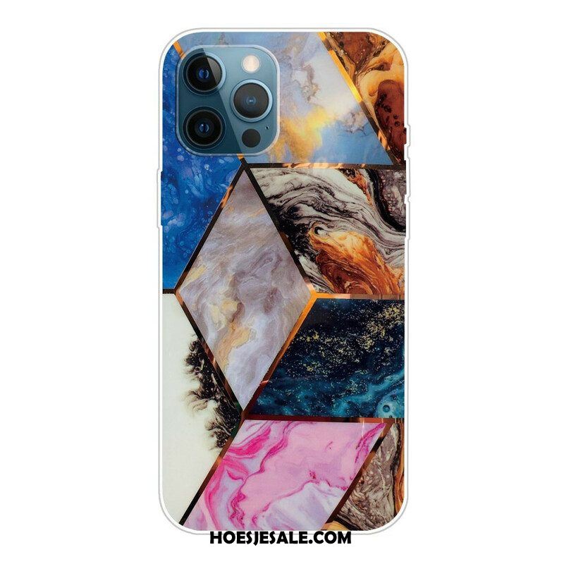 Telefoonhoesje voor iPhone 13 Pro Variabel Geometrisch Marmer