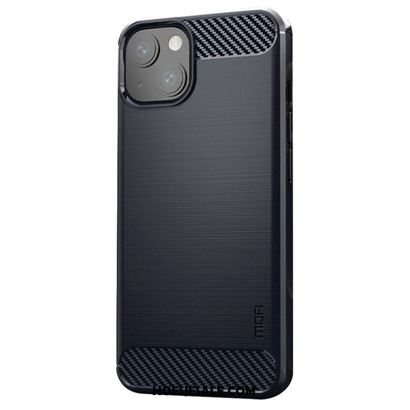 Telefoonhoesje voor iPhone 14 Plus Mofi Geborsteld Koolstofvezel