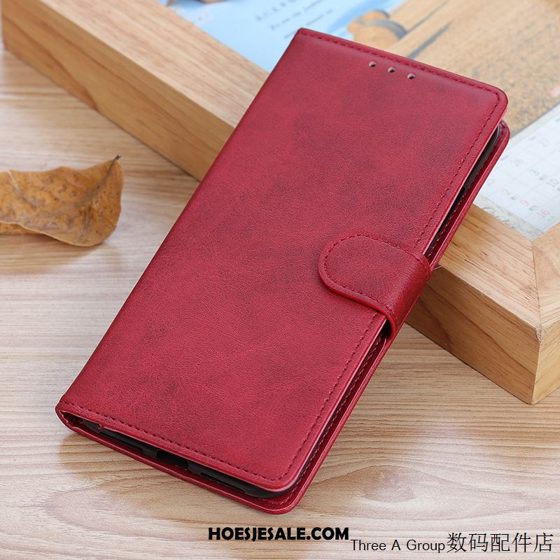 Xiaomi Mi 10 Hoesje Eenvoudige Anti-fall Folio Zacht Leren Etui Goedkoop