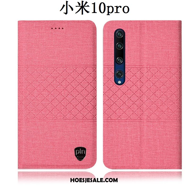 Xiaomi Mi 10 Pro Hoesje Anti-fall Katoen En Linnen Jeugd Hoes Roze Online