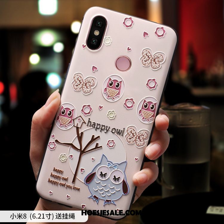 Xiaomi Mi 8 Hoesje Anti-fall Dun Roze Siliconen Mobiele Telefoon Aanbiedingen