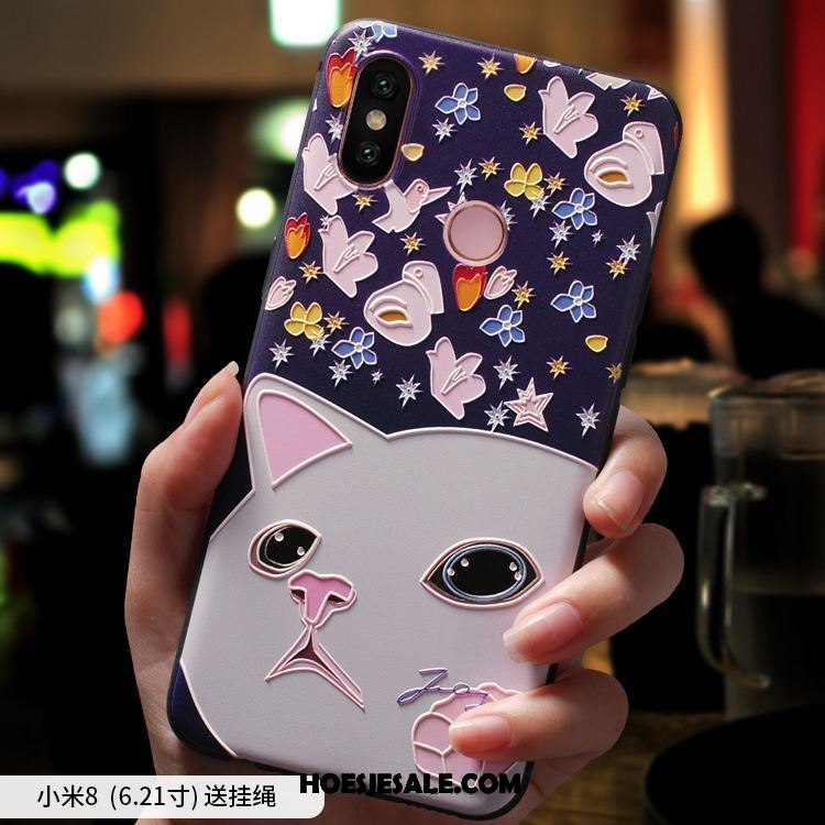 Xiaomi Mi 8 Hoesje Anti-fall Dun Roze Siliconen Mobiele Telefoon Aanbiedingen