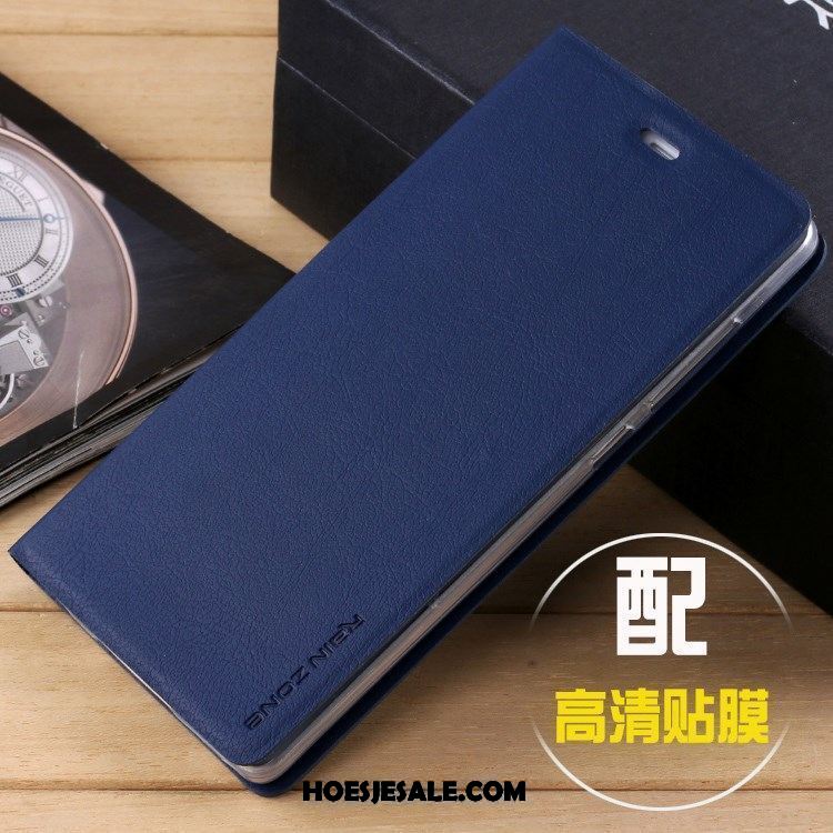 Xiaomi Mi 8 Hoesje Anti-fall Leren Etui Mini Rood Hoes Goedkoop