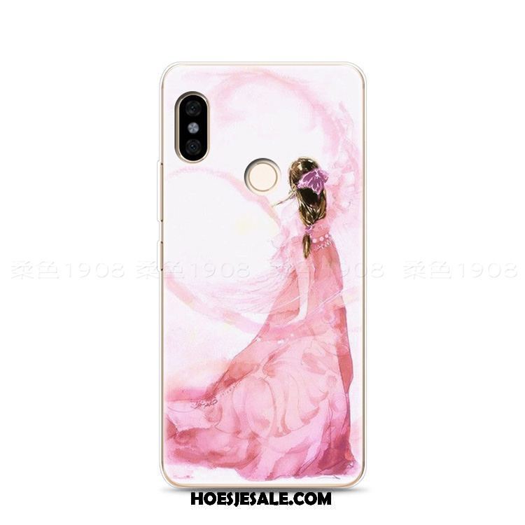 Xiaomi Mi 8 Hoesje Anti-fall Roze Klassiek Chinese Stijl Zacht Sale