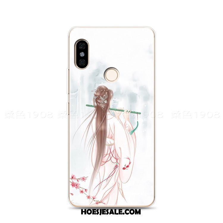 Xiaomi Mi 8 Hoesje Anti-fall Roze Klassiek Chinese Stijl Zacht Sale