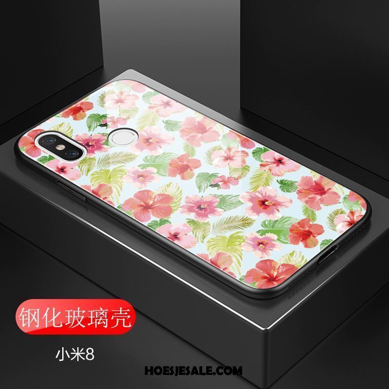 Xiaomi Mi 8 Hoesje Dame Eenvoudige Bloemen Roze Hard Sale