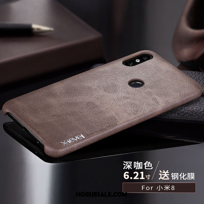 Xiaomi Mi 8 Hoesje Dun Zwart Mini Leren Etui Leer Online