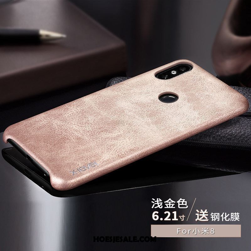 Xiaomi Mi 8 Hoesje Dun Zwart Mini Leren Etui Leer Online