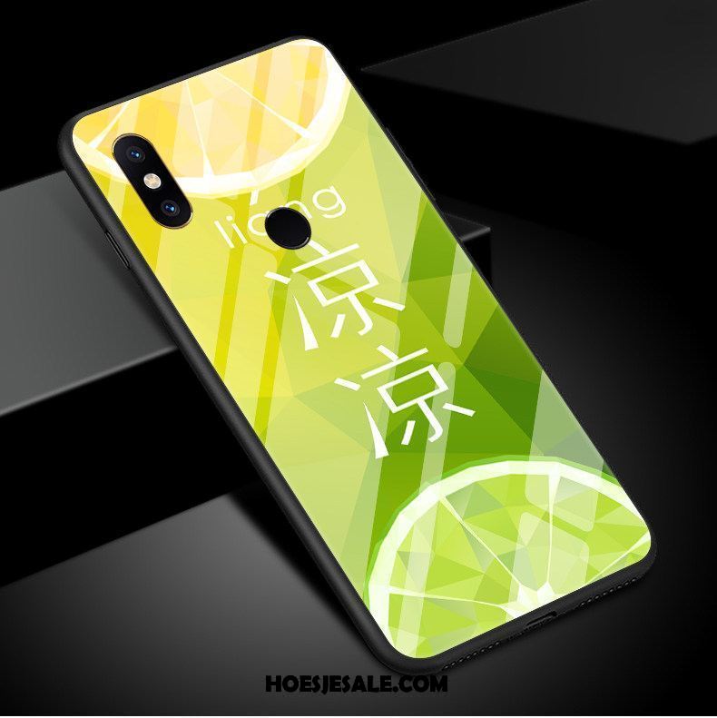 Xiaomi Mi 8 Hoesje Glas Aardbei Fruit Zacht Groen Sale