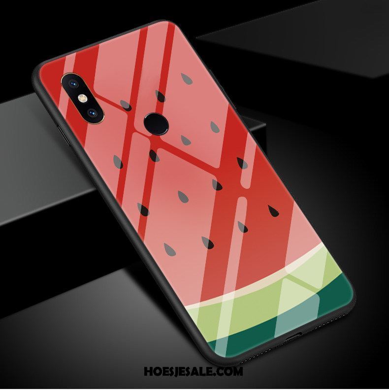 Xiaomi Mi 8 Hoesje Glas Aardbei Fruit Zacht Groen Sale