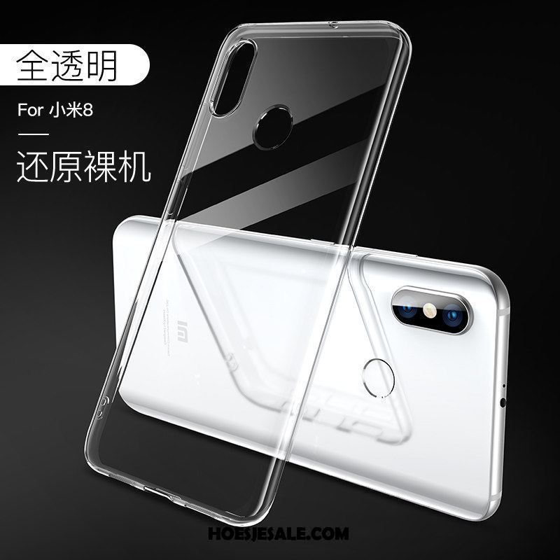 Xiaomi Mi 8 Hoesje Glas Dun Anti-fall Siliconen Mini