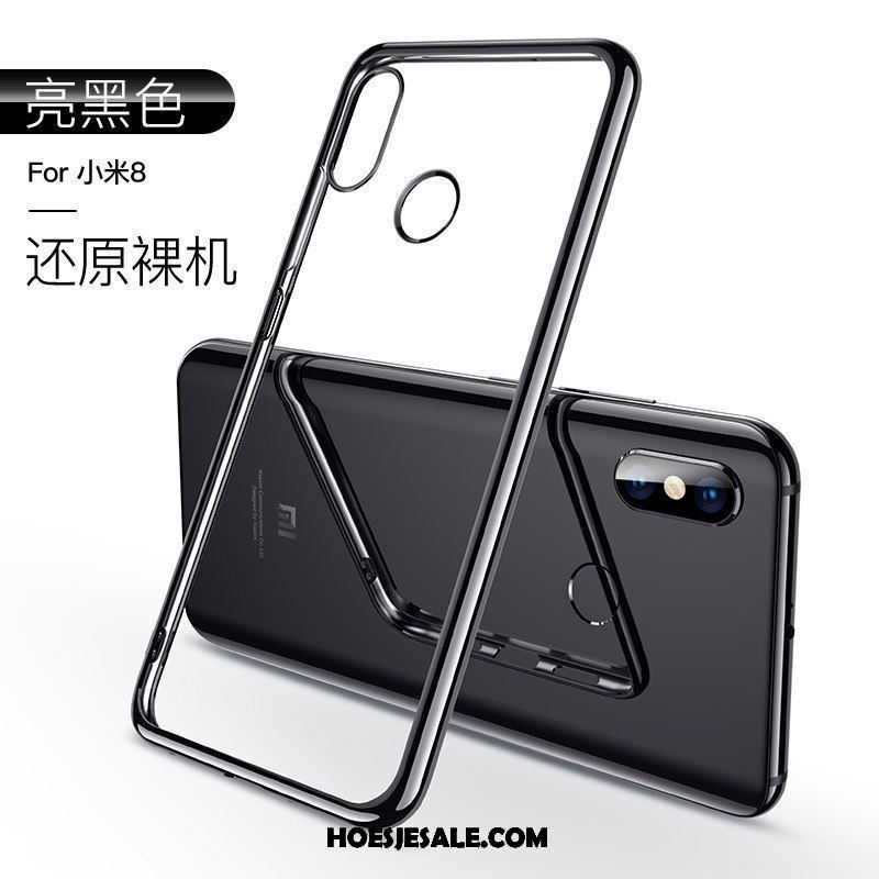 Xiaomi Mi 8 Hoesje Glas Dun Anti-fall Siliconen Mini