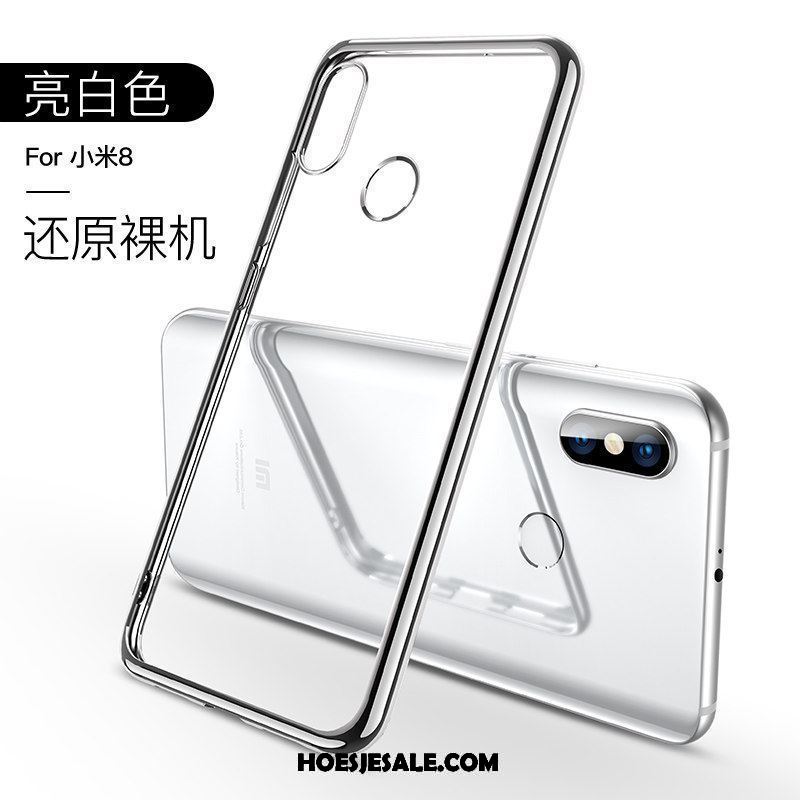 Xiaomi Mi 8 Hoesje Glas Dun Anti-fall Siliconen Mini