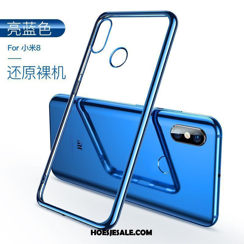 Xiaomi Mi 8 Hoesje Glas Dun Anti-fall Siliconen Mini
