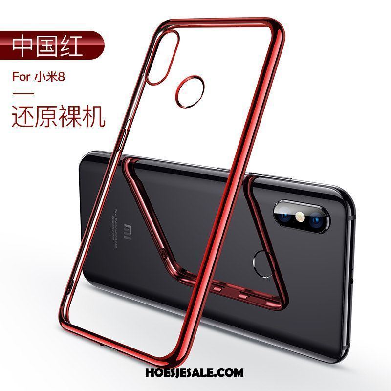 Xiaomi Mi 8 Hoesje Glas Dun Anti-fall Siliconen Mini