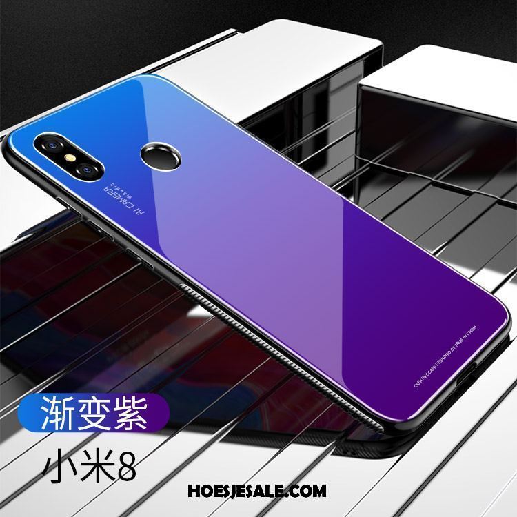 Xiaomi Mi 8 Hoesje Hoes Glas Mobiele Telefoon Zwart Persoonlijk Goedkoop