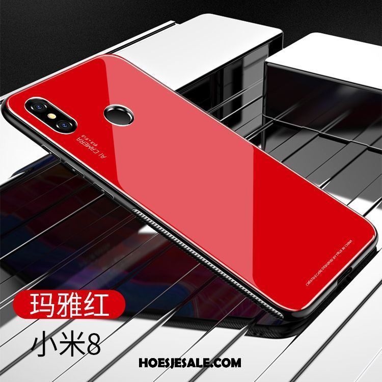 Xiaomi Mi 8 Hoesje Hoes Glas Mobiele Telefoon Zwart Persoonlijk Goedkoop