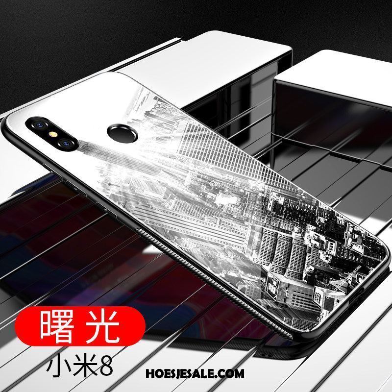 Xiaomi Mi 8 Hoesje Hoes Glas Mobiele Telefoon Zwart Persoonlijk Goedkoop