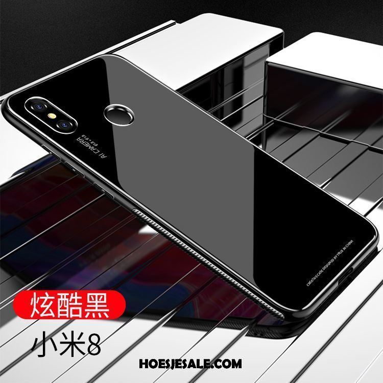 Xiaomi Mi 8 Hoesje Hoes Glas Mobiele Telefoon Zwart Persoonlijk Goedkoop