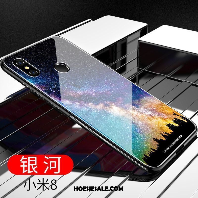 Xiaomi Mi 8 Hoesje Hoes Glas Mobiele Telefoon Zwart Persoonlijk Goedkoop