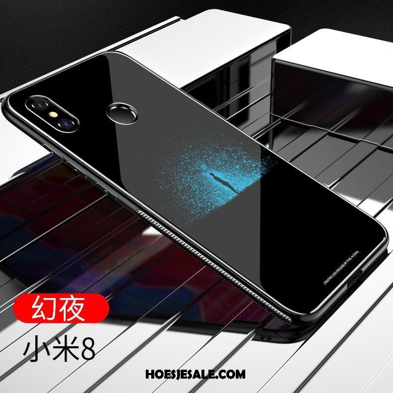 Xiaomi Mi 8 Hoesje Hoes Glas Mobiele Telefoon Zwart Persoonlijk Goedkoop