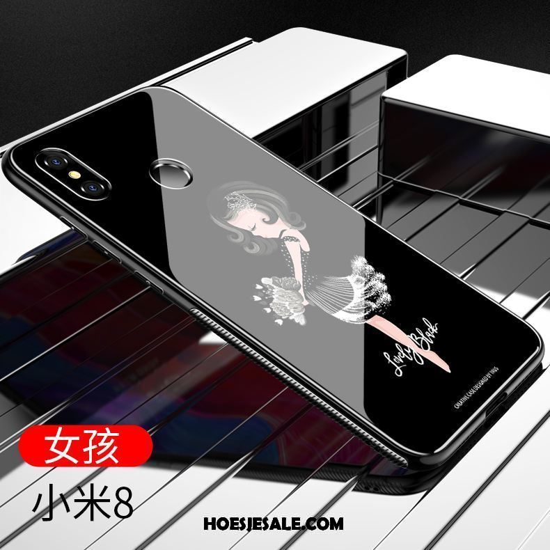 Xiaomi Mi 8 Hoesje Hoes Glas Mobiele Telefoon Zwart Persoonlijk Goedkoop